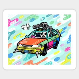 Rainbow Cannon Car Sticker